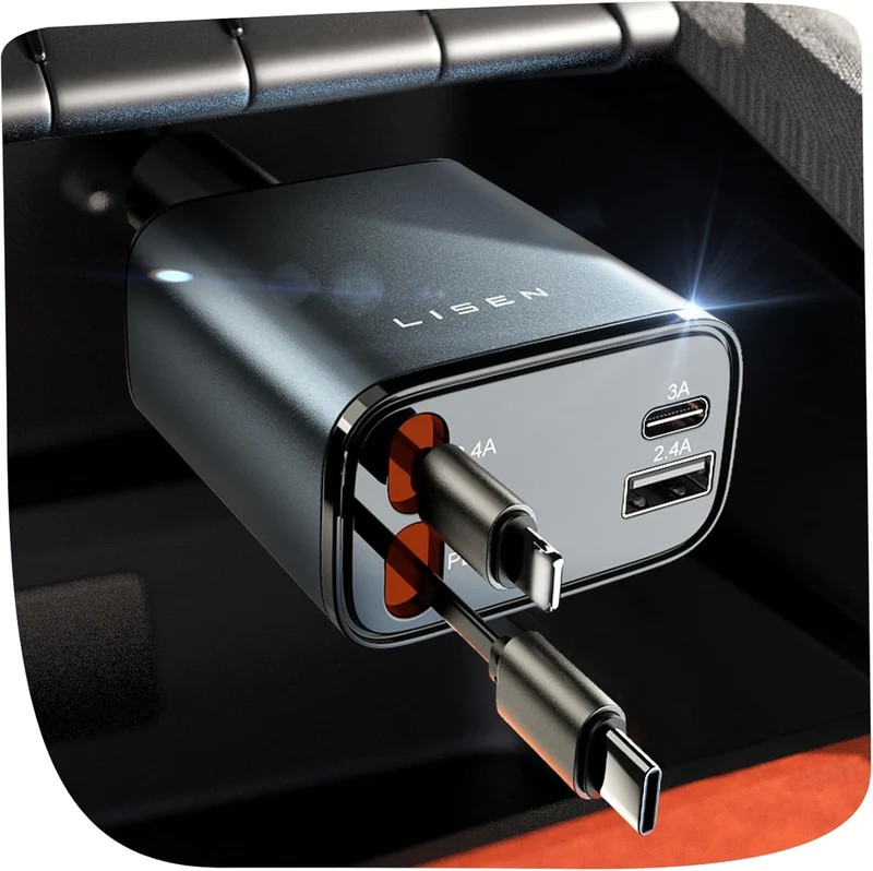 LISEN 4 in 1 Car Charger
