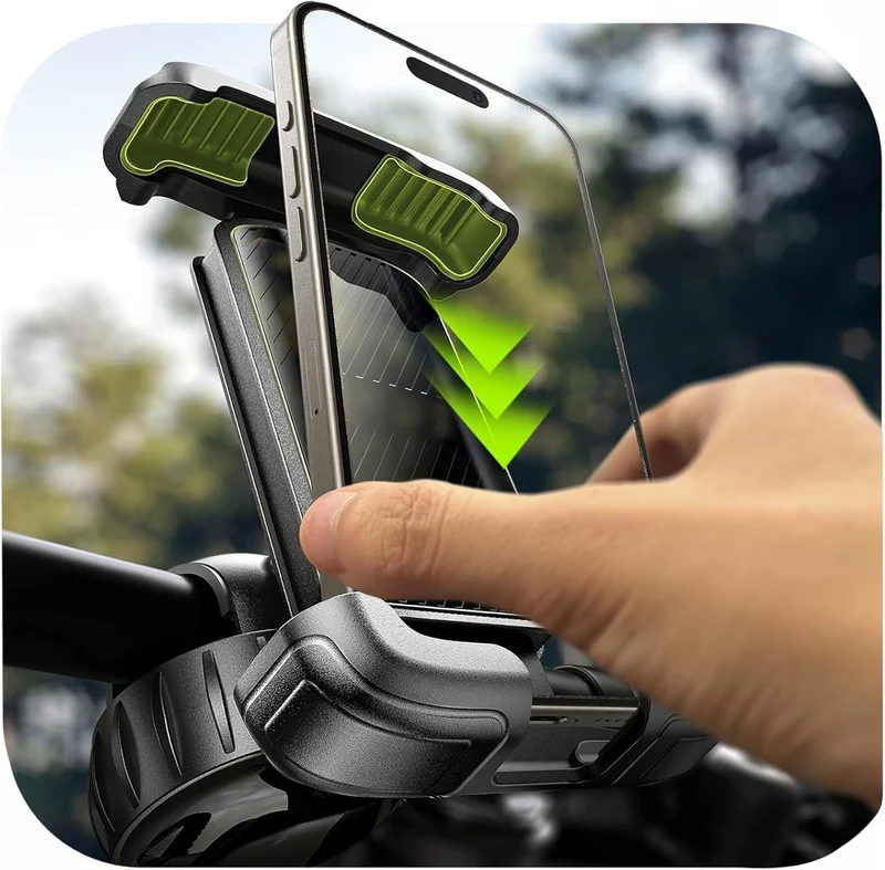 LISEN Bike Phone Mount Holder, [1s Quick Lock] Motorcycle Phone Mount