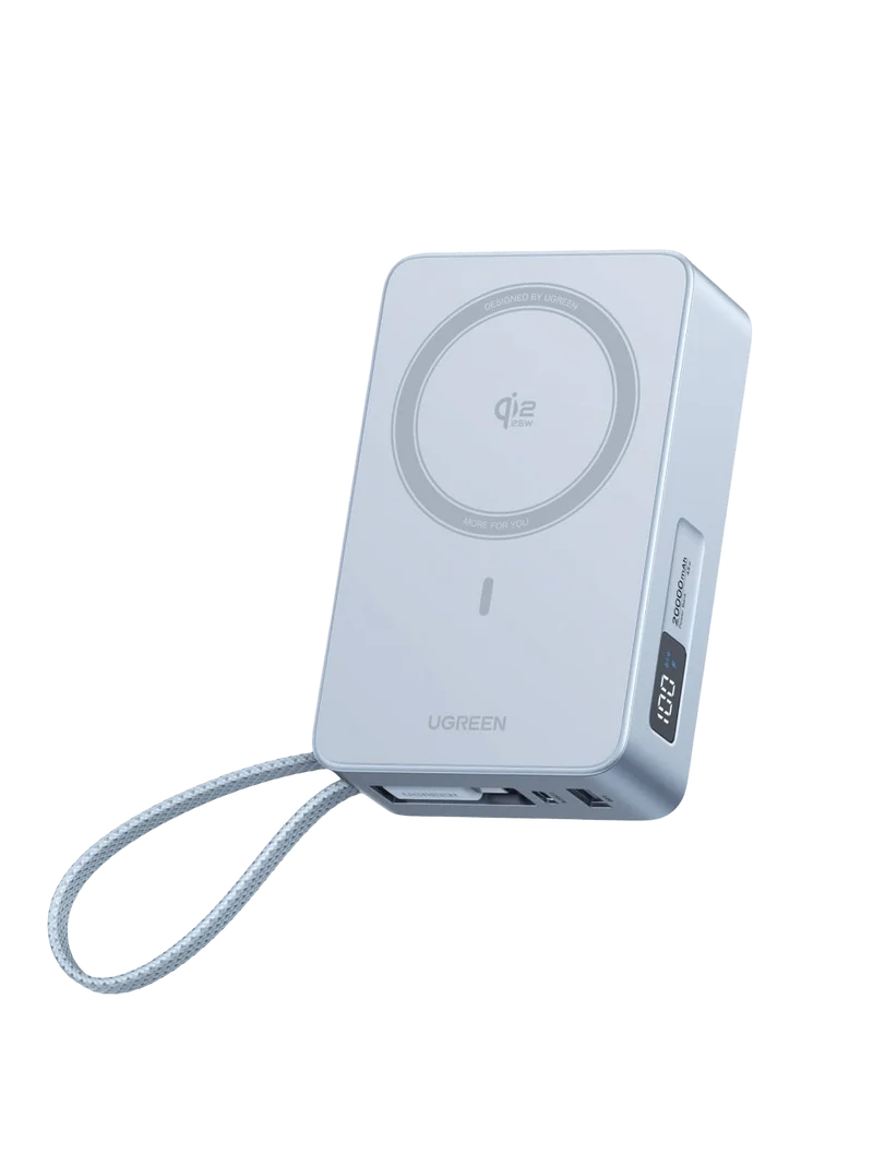 UGREEN MagFlow Magnetische Powerbank (20000mAh, Qi2 25W, MagSafe-kompatibel)