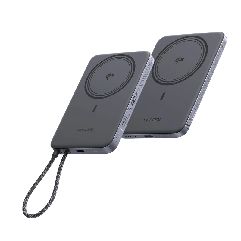 UGREEN MagFlow Air Powerbank-Bundle (10.000 mAh + 5.000 mAh, Qi2 15 W)