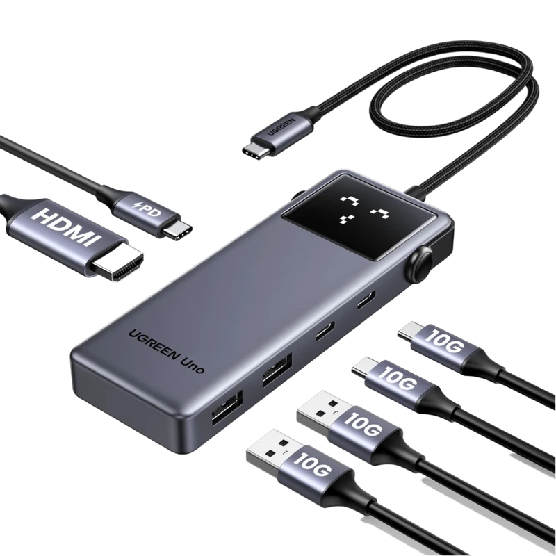 UGREEN Uno USB-C Hub (6-in-1, 10Gbps, 4K@60Hz)