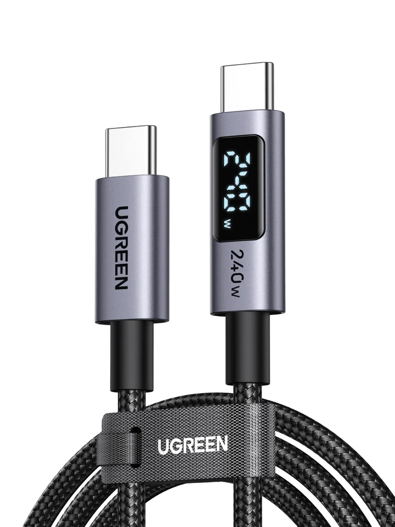 UGREEN USB-C Kabel (240W, Digital Display, E-Marker Chip)