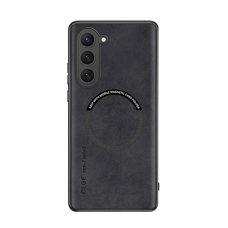 Galaxy S25 / S25 Plus/ S25 Ultra - MagSafe Lederoptik Schutz Hülle, Kabellose Ladung