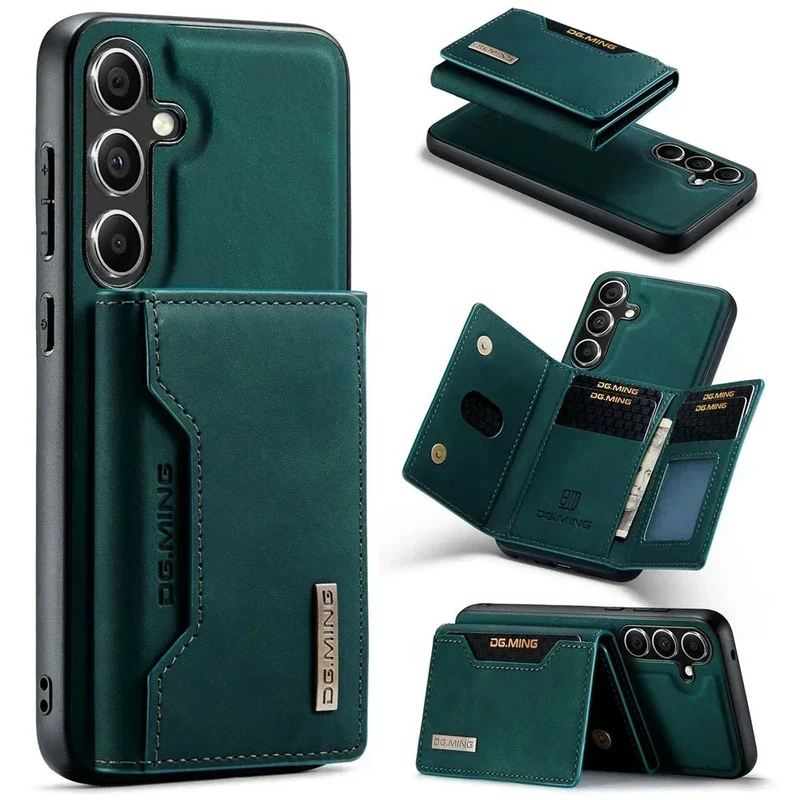 Galaxy S25/ S25 Plus/ S25 Ultra - Luxus Kunst Leder mit Magnetischem Portemonnaie