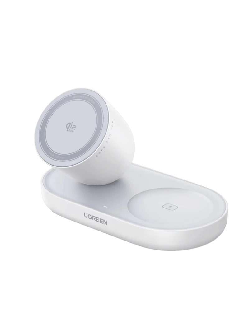UGREEN Zapix 2-in-1 22W Qi2 MagSafe Ladestation (2-in-1, Weiß)