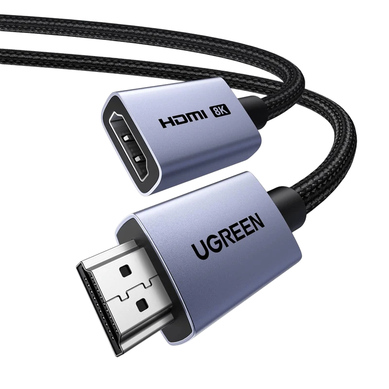 UGREEN HDMI-2.1-Verlängerungskabel (8K 60Hz, 48 Gbps, Stecker auf Buchse)