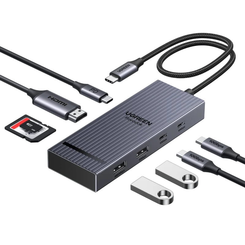 UGREEN Revodok Pro USB-C Hub (8-in-1, 10Gbps, 4K60Hz)