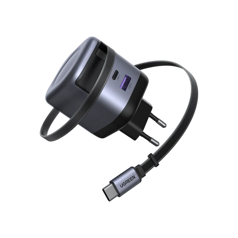 UGREEN Nexode Ladegerät (45W mit ausziehbarem USB-C-Kabel)
