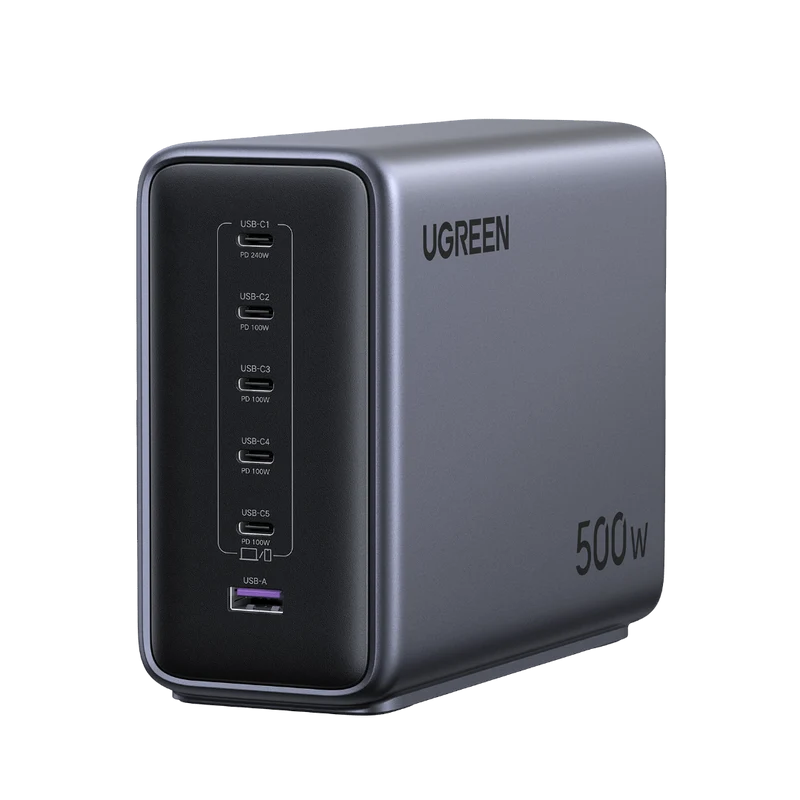 UGREEN Nexode Schnell-Ladegerät (500W, 6-Port, GaN)
