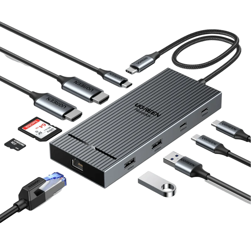 UGREEN Revodok Pro USB-C Hub (10-IN-1, Dual 4K@60Hz, 10Gbps)
