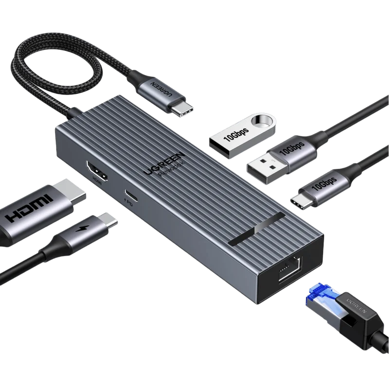 UGREEN Revodok Pro USB-C Hub (10Gbps, 4K@60Hz)