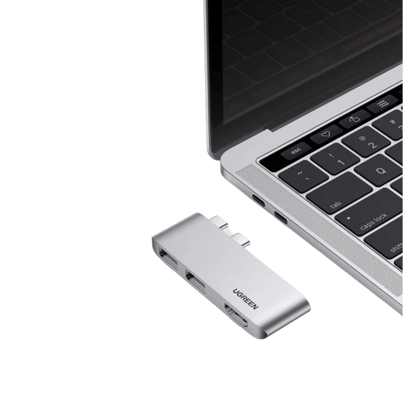 UGREEN Mini USB-C Hub (3-in-1, 4K@60Hz, 10Gbps)