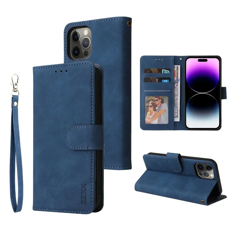 iPhone 16/ Pro/ Plus/ Pro Max - Schutz Klapp Hülle, Abdeckung und Kartenfach