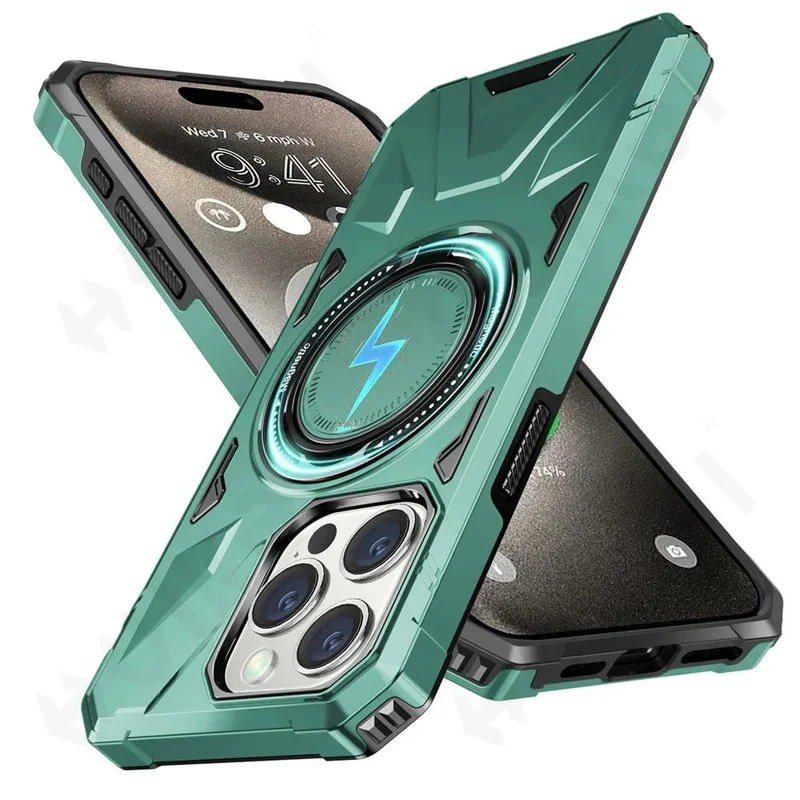 iPhone 16/ Pro/ Pro Max - MagSafe Schutz Hülle mit Ring, Robust
