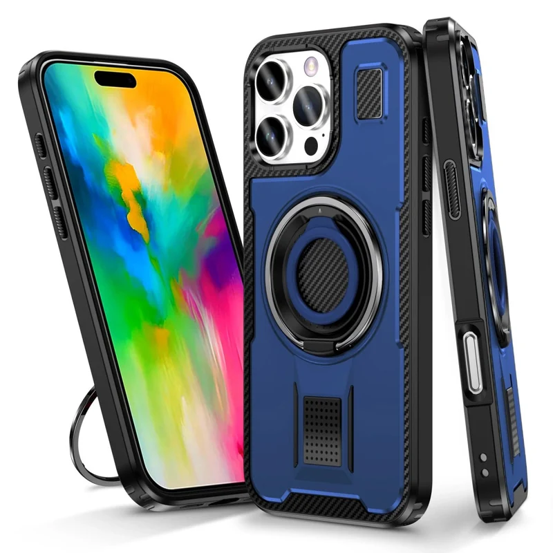 iPhone 16/ Pro/ Plus/ Pro Max - Robuste MagSafe Schutz Hülle mit Ring