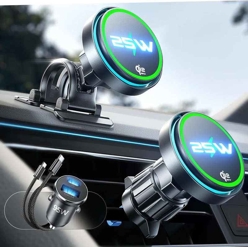 LISEN for Qi2.2 25W MagSafe Car Charger Mount，[Top Spec