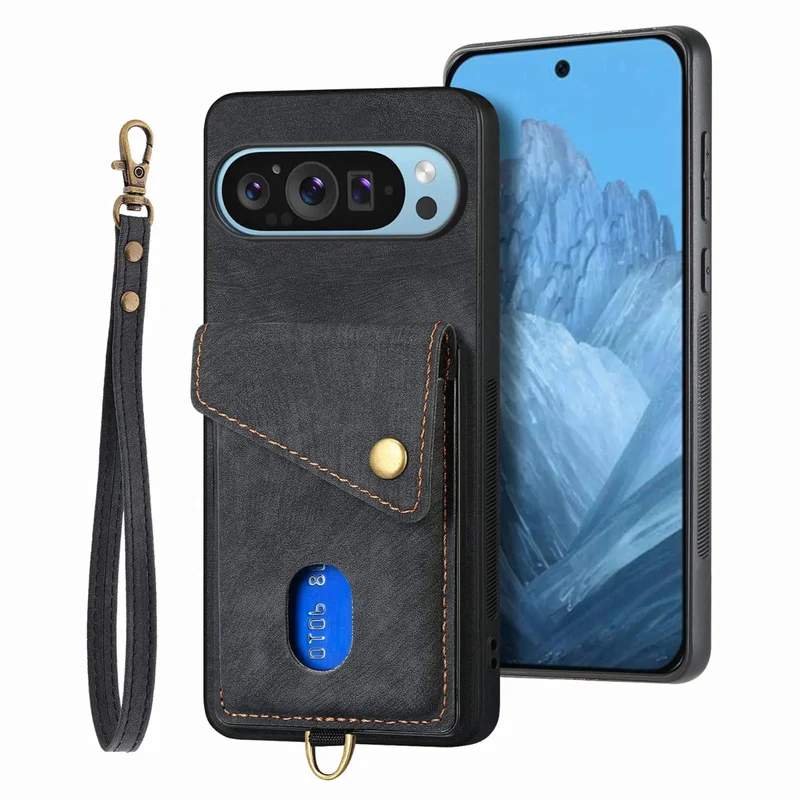 Google Pixel 9/ 9 Pro/ 9 Pro XL - Moderne Schutz Hülle Kartenfach, Armband, Stoßfest