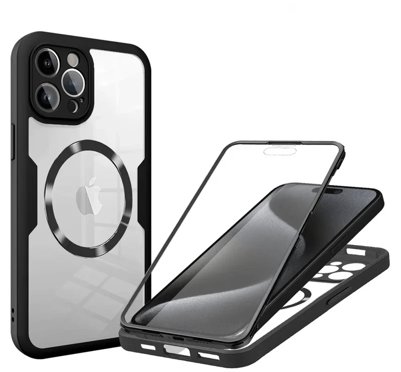 iPhone 16/ Pro/ Plus/ Pro Max - Transparente MagSafe Hülle mit Display Schutz