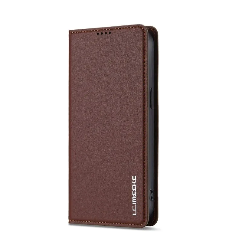 iPhone 16/ Pro/ Plus/ Pro Max - Schutz Hülle mit Magnetischer Abdeckung und Kartenfach