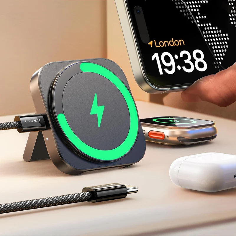 LISEN Magsafe Charger Apple Watch 2 in 1