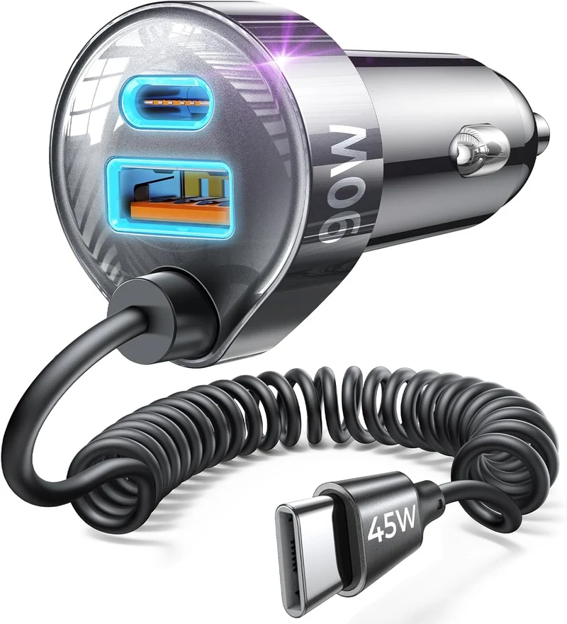 LISEN 90W for iPhone 17 16 15 Pro Max Car Charger USB C Fast Charge,Super Fast for iPhone 17 16 Car Charger USB C Adapter for iPhone 17e 16 15 Pro Max Plus Air,Samsung Galaxy S26 Ultra, Android