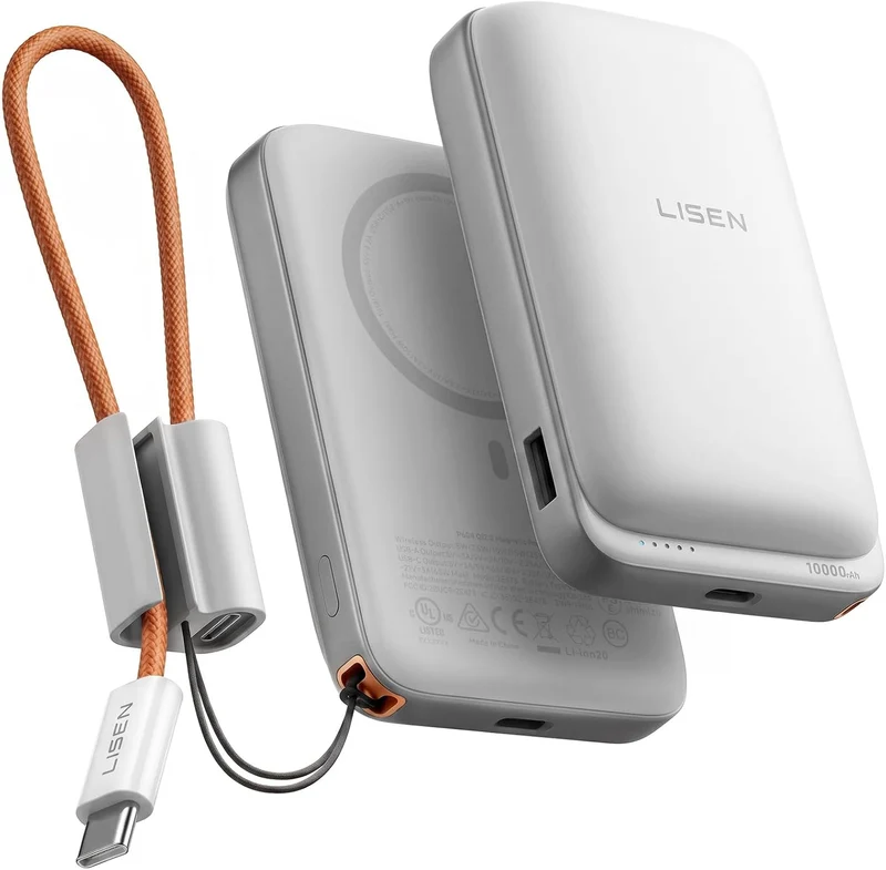 LISEN QI2.2 Magnetic Power Bank 65W 10,000mAh