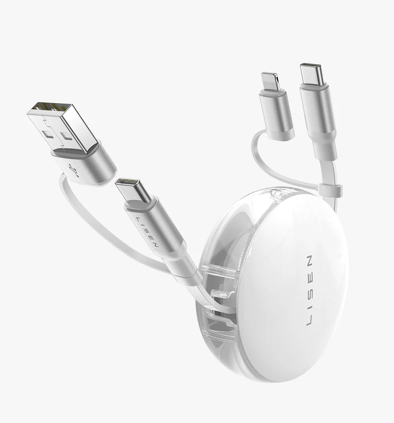 LISEN 3-in-1 Retractable Charging Cable