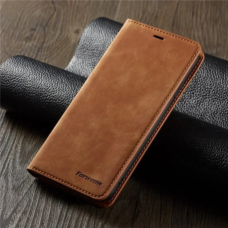 iPhone 16/ Pro/ Plus/ Pro Max - Schutz Klapp Hülle mit Abdeckung und Kartenfach