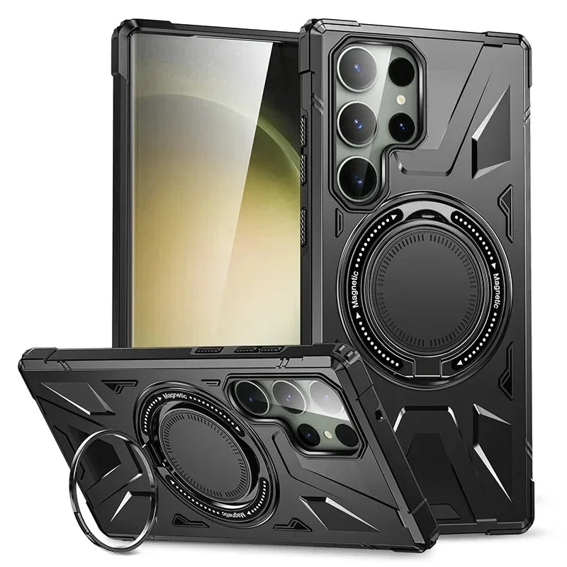 Galaxy S23/ S23 Plus/ S23 Ultra - MagSafe Robuste Schutz Hülle Bumper, mit Ring
