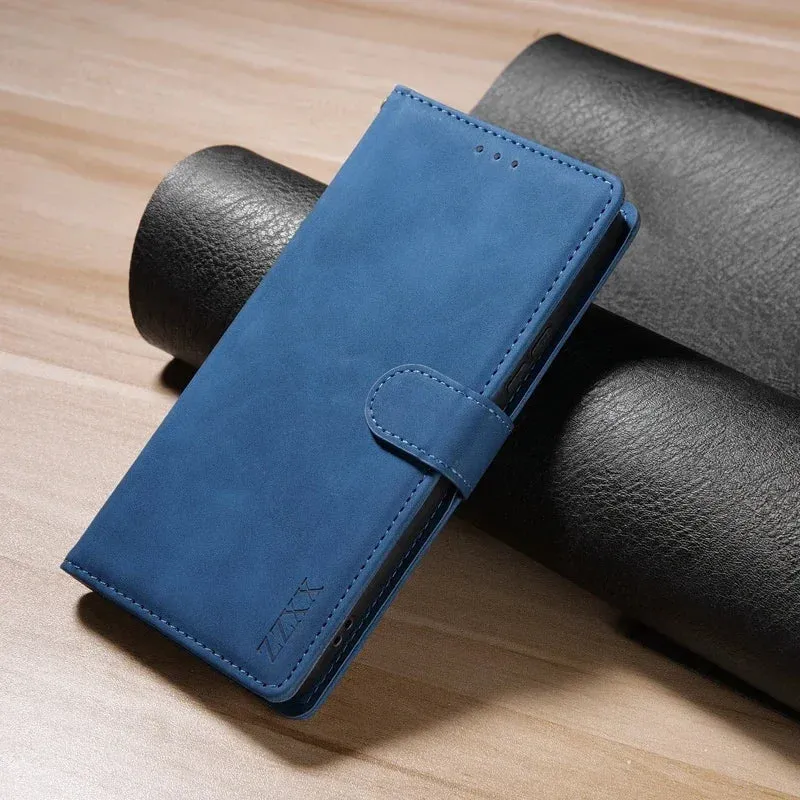 Galaxy A15/ A14 - Flip Schutz Hülle mit Kartenfach, Geldfach, Brieftasche