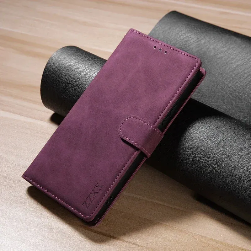 Galaxy A35/ A34/ A33 - Flip Schutz Hülle mit Kartenfach, Geldfach, Brieftasche