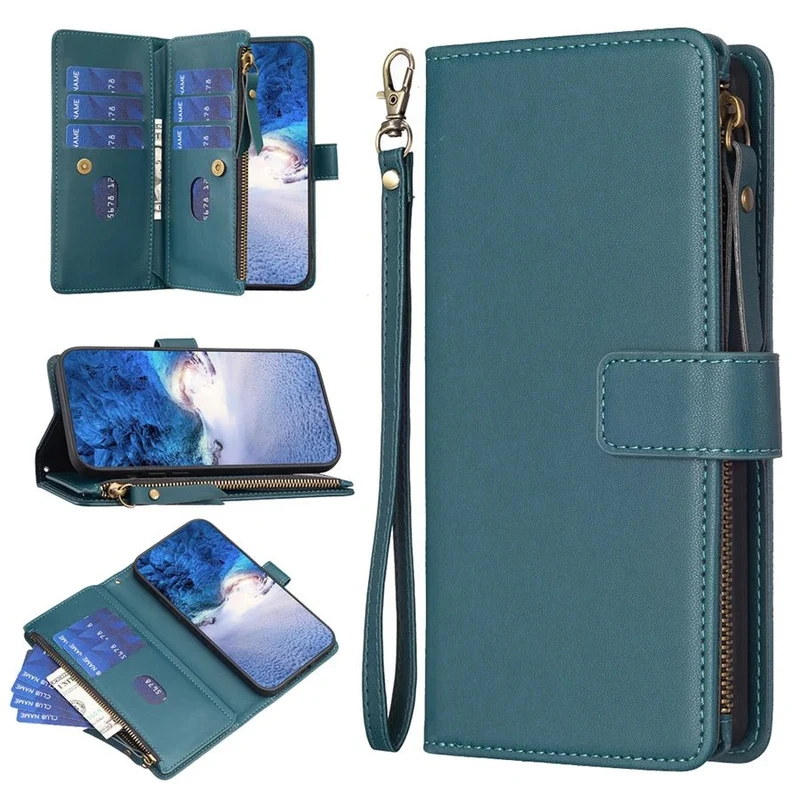 Galaxy S22/ S22 Plus/ S22 Ultra - Schutz Hülle mit Kartenfach/ Portemonnaie Display Schutz