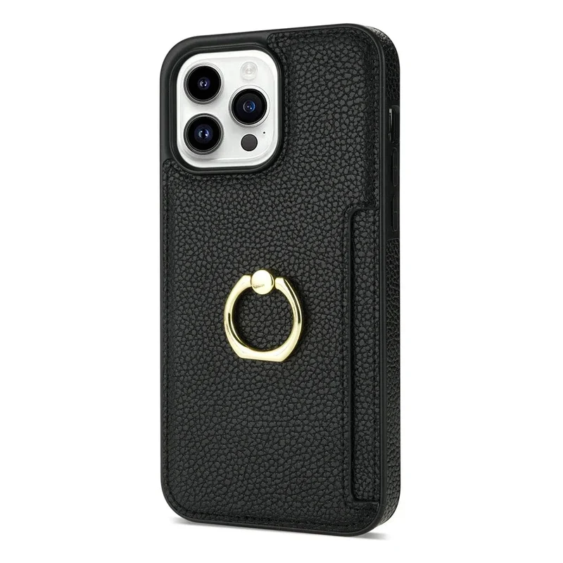 iPhone 14/ Pro/ Pro Max - Schutz Hülle mit Ring Halter und Kartenfach