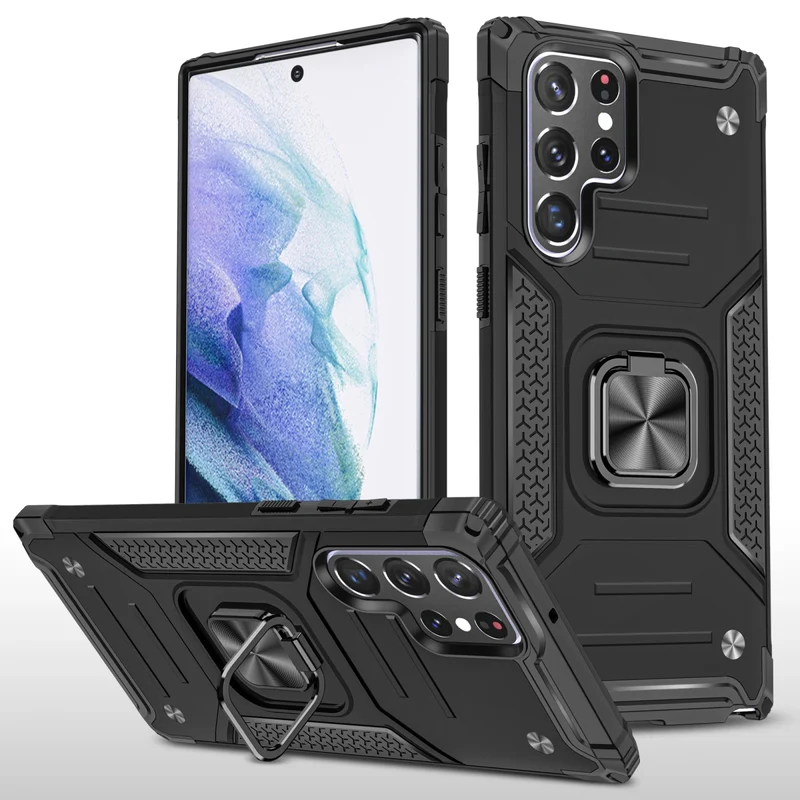 Galaxy A14/ A15 - Schutz Hülle Rüstung, Stoßfest Bumper mit Magnet