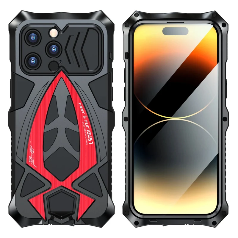 iPhone 15/ Pro/ Plus/ Pro Max - Luxus Rüstung Metall Schutz Hülle Bumper, Display Panzerung