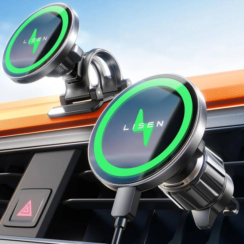 LISEN For Magsafe Car Mount 15 W Mobile Phone Holder Car