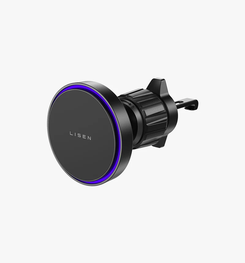 LISEN 15W MagSafe Car Charger (4-in-1 Mount, Strong Grip)