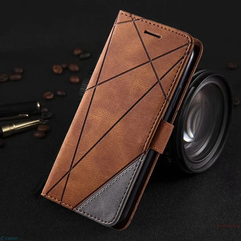 Galaxy A55 - TPU Lederoptik Flip Schutz Hülle mit Kartenfach, Brieftasche