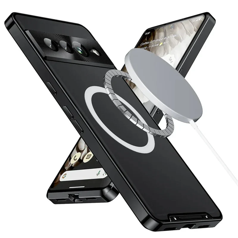 Google Pixel 7/ 7 Pro/ 7 A/ 8/ 8 Pro - MagSafe Aluminium Schutz Hülle, Magnetisch, Stoßfest