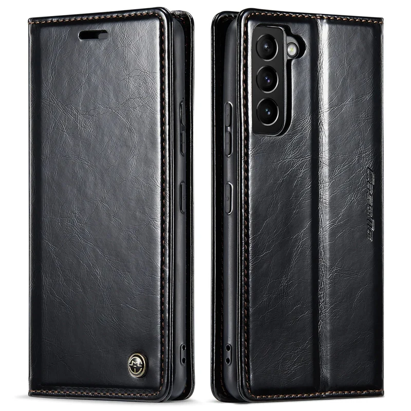 Galaxy S24/ S24 Plus/ S24 Ultra - Lederoptik Schutz Hülle mit Kartenfach
