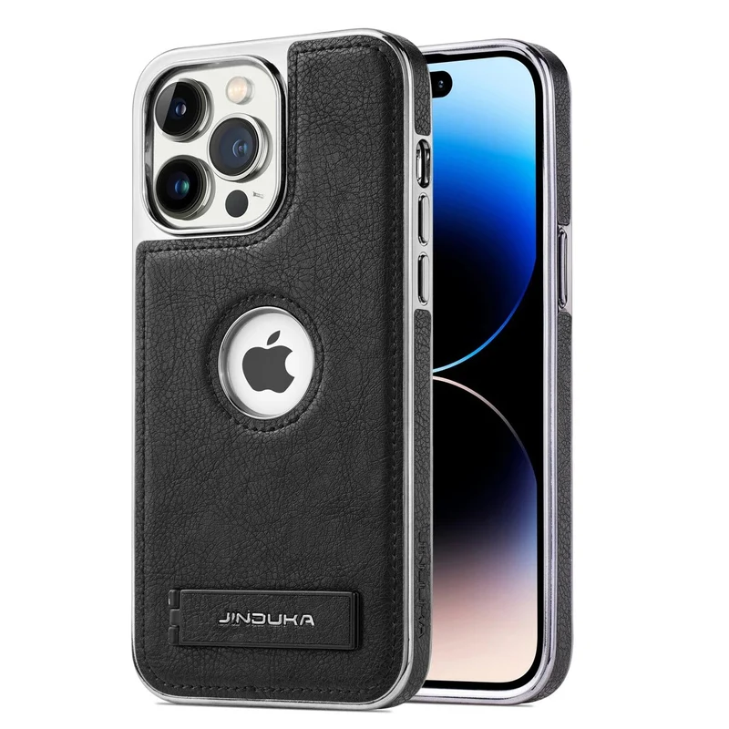 iPhone 13/ Pro/ Pro Max - Lederoptik Schutz Hülle mit Ständer