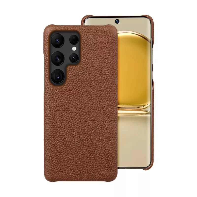 Galaxy S23/ S23 Plus/ S23 Ultra - Elegante Lederoptik Schutz Hülle Stoßfest