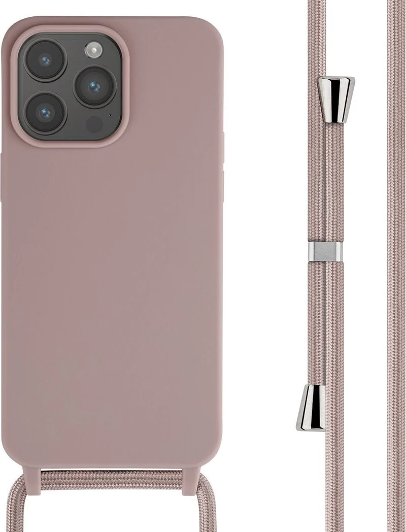 iPhone 15/ Pro/ Plus/ Pro Max - Cross Body Trend TPU Hülle mit Umhänge Kette, Trageband, Kordel