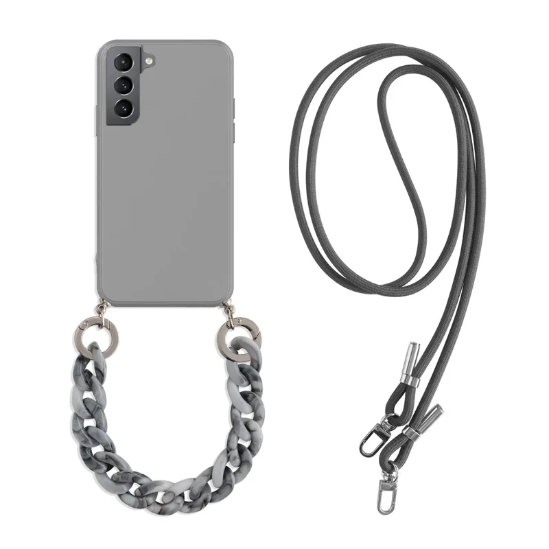Galaxy S23/ S23 Plus/ S23 Ultra - Crossbody Hülle Lanyard Marmor Kette