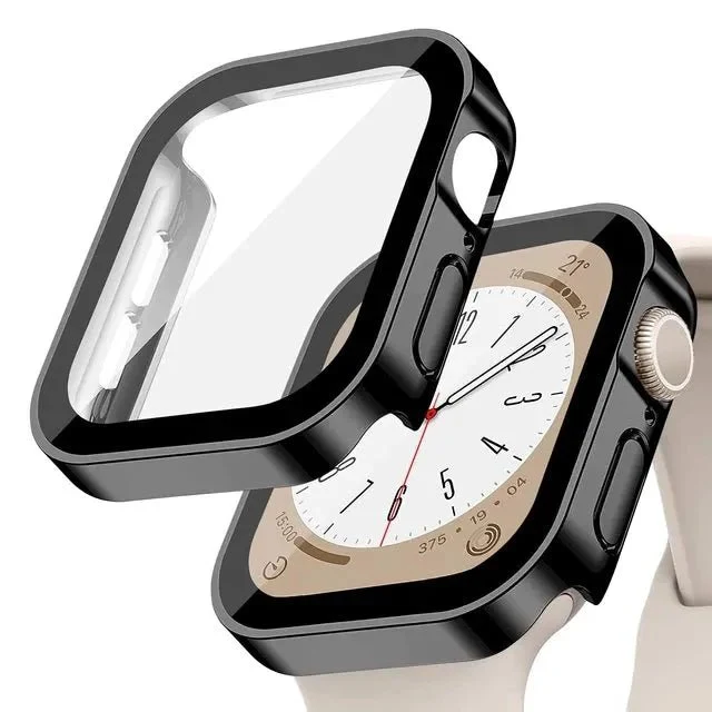 Apple Watch 7/ 8 / Ultra - Display Glas + Gehäuse Schutz Hülle, 45mm, 41mm, 49mm