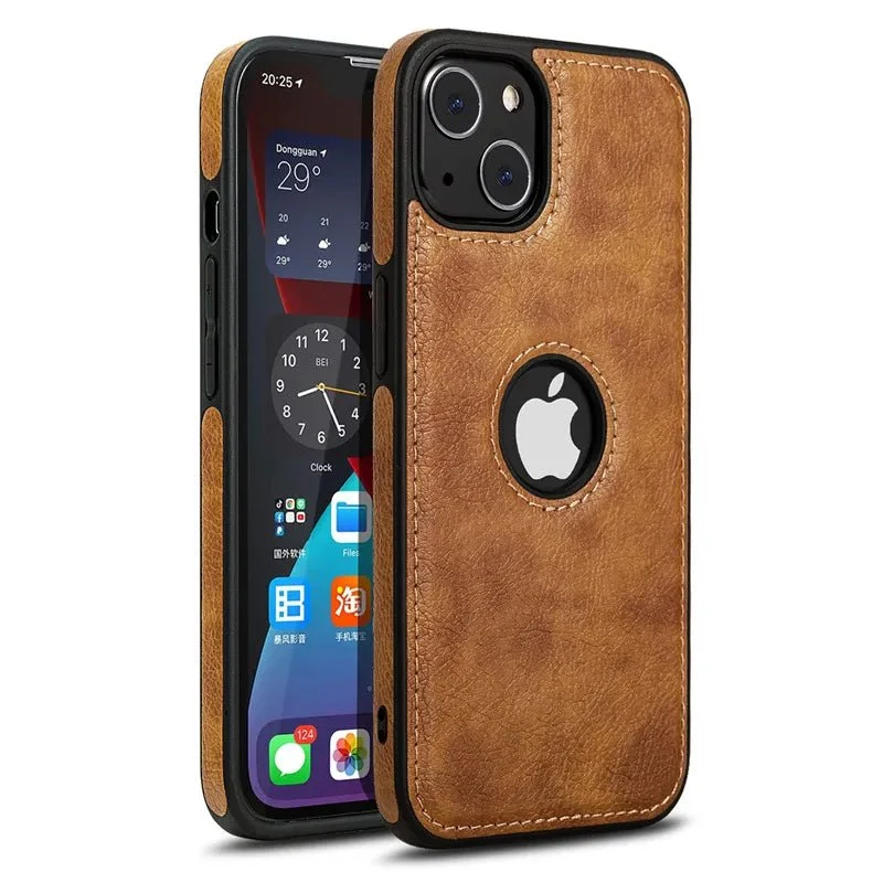 iPhone 13/ Pro/ Pro Max - Weiche Business Lederoptik Luxus Schutz Hülle für dein iPhone, Stoßfest