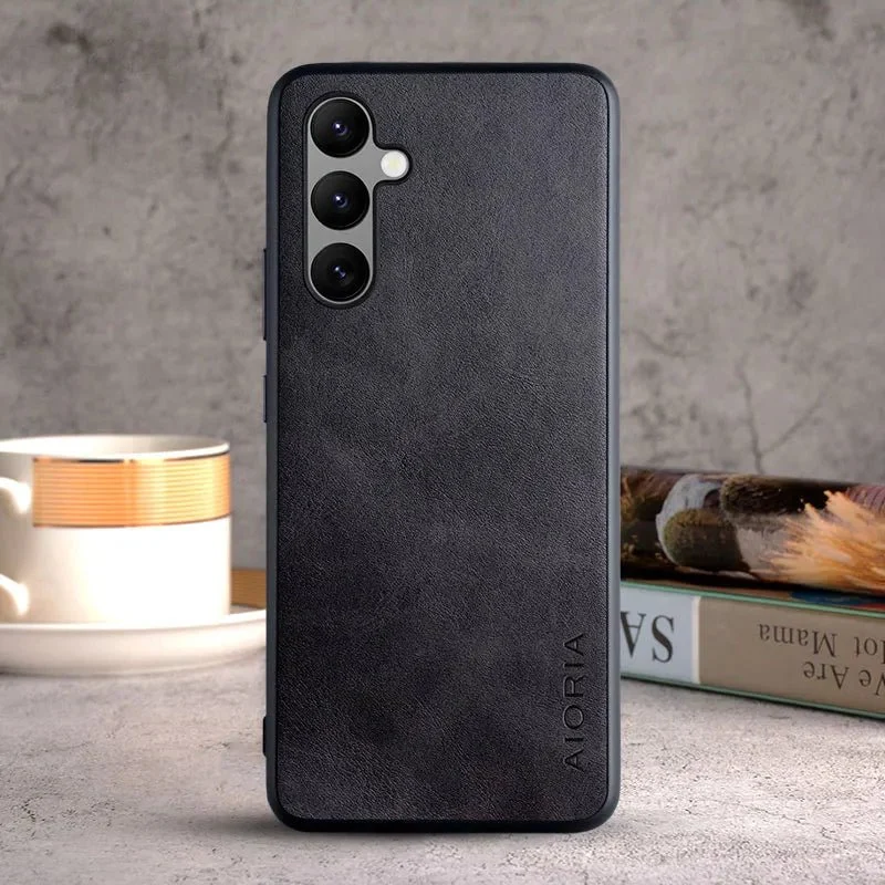 Galaxy A14 - Luxus Vintage Lederoptik Hülle