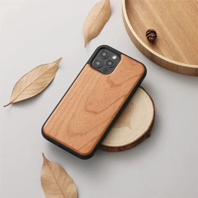 iPhone 13/ Mini/ Pro/ Pro Max - Holz Luxus Bambus Handy Hülle Stoßfest