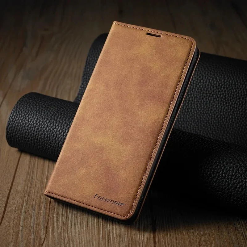 Galaxy A35/ A34 - Lederoptik Brieftasche Flip Hülle mit Kartenfach