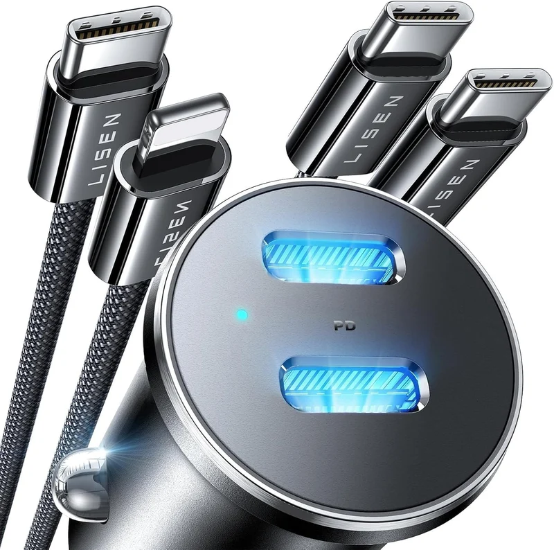 LISEN 90W USB C Car Charger Fast Charging for iPhone 17